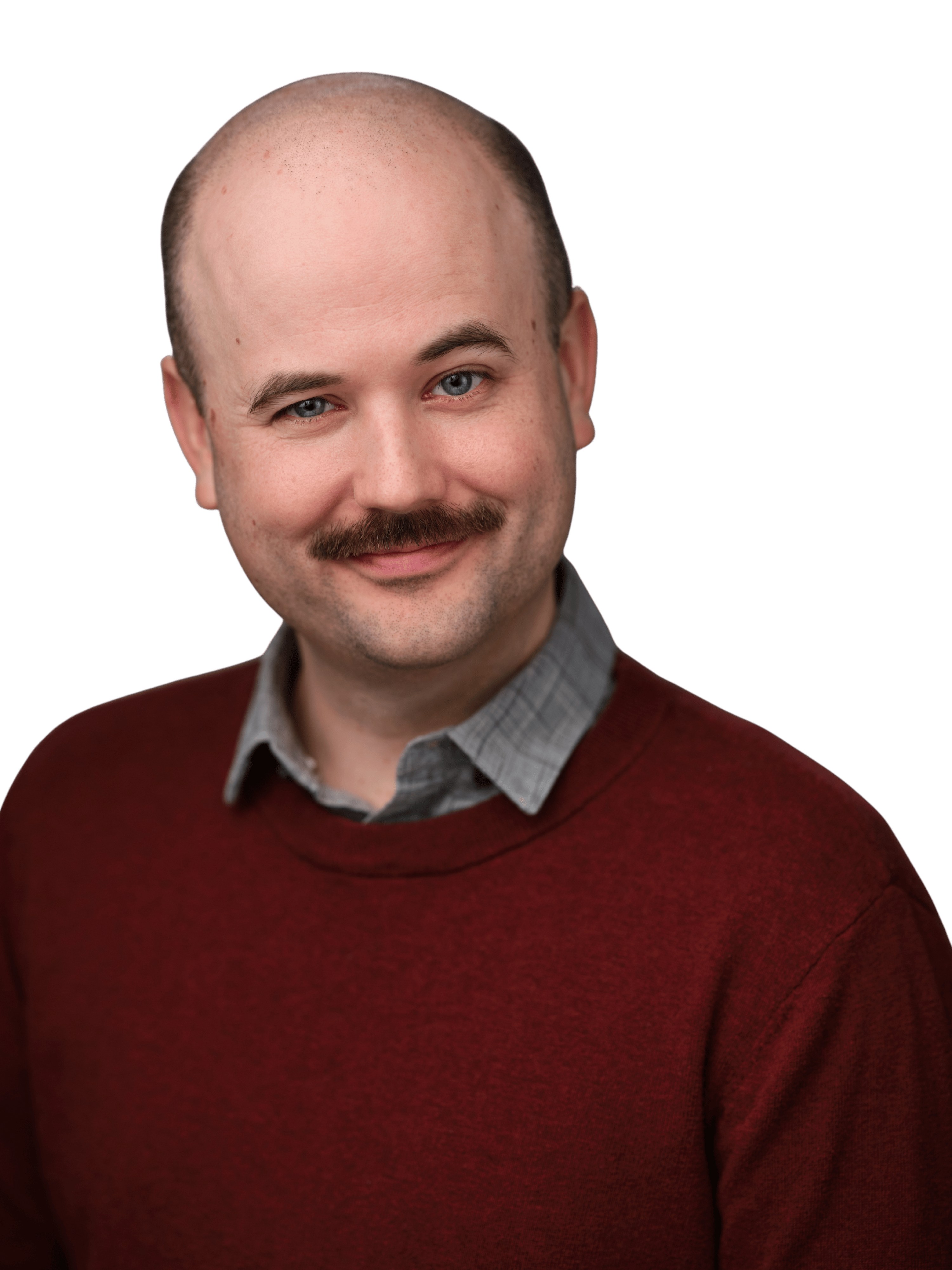 Headshot of Brendan Riggs, a character actor based in Vancouver Canada.